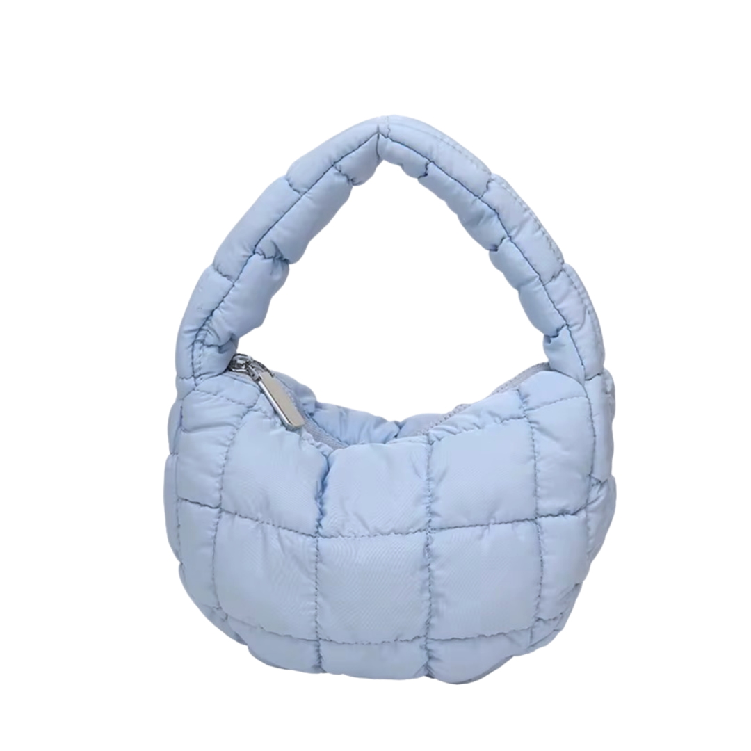 Mini Puffer Bag - Light Blue – GDWN Mini Puffer Bag - Light Blue – GDWN